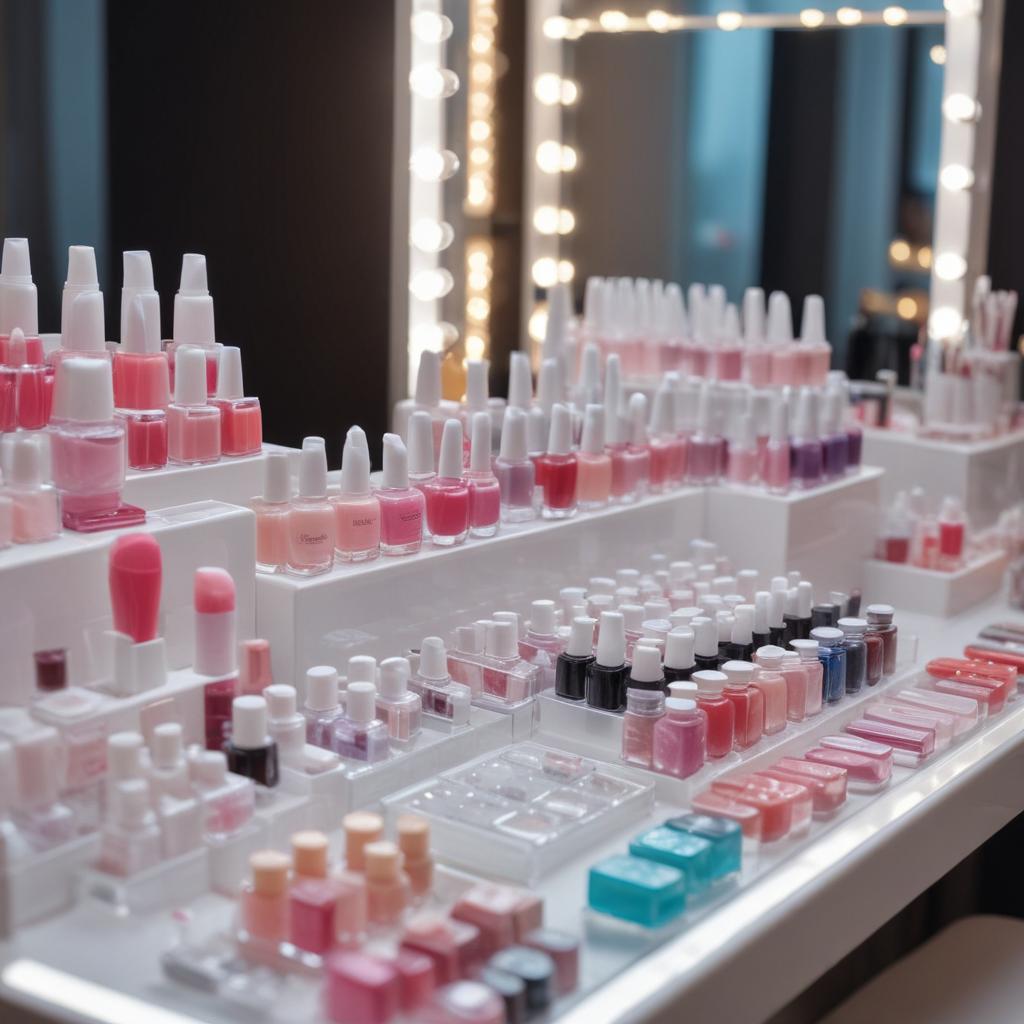 Ассортимент средств и оборудования для ухода за ногтями включает гели, гель-лаки, базы, топы и акрил - изображение 3